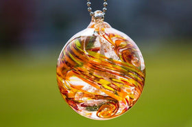 Fall Confetti Orb with Cremation Ash