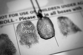 silver fingerprint pendant