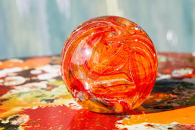 Fireball Memorial Paperweight with Cremains