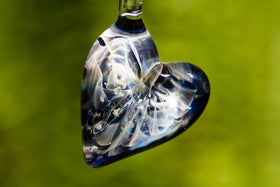 Ghost Heart Pendant with Infused Cremation Ash