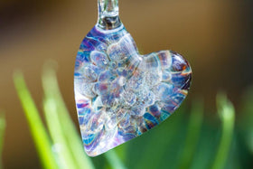 Giverny Gardens Heart Pendant with Infused Cremation Ash