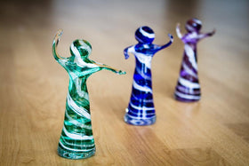 Glass Dancers with Infused Cremation Ash