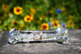 glass-dog-bone-sculpture-with-cremains