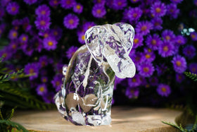 Glass Dog Sculpture with Cremains