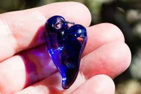 Glass Heart Pendant with Ash