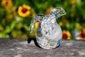 Glass Bunny Rabbit Sculpture with Cremains
