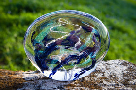 Bold Soul Window - Glass Art with Cremains
