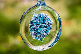 Glass Suncatcher with Cremation Ash