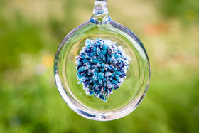 Glass Suncatcher with Cremation Ash