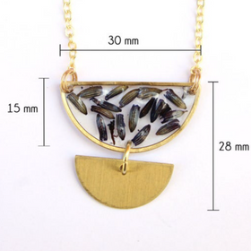 Lavender Half Moon Necklace