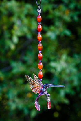 Heirloom Hummingbird with Sterling Silver Keepsake Vial