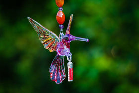 Heirloom Hummingbird with Sterling Silver Keepsake Vial