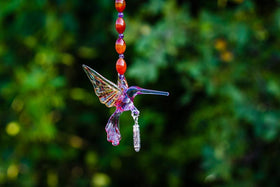 Heirloom Hummingbird with Sterling Silver Keepsake Vial