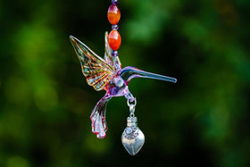 Heirloom Hummingbird with Sterling Silver Keepsake Vial