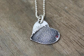 Inscribed Silver Fingerprint Jewelry