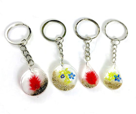 Memorial Keychains with Cremation Ash