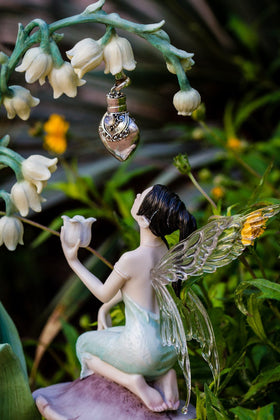 Lily Fairy with Silver Keepsake Pendant for Ashes