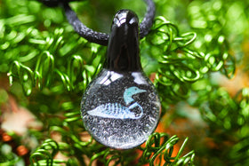 Mallard Duck Hologram Pendant with Infused Cremation Ash