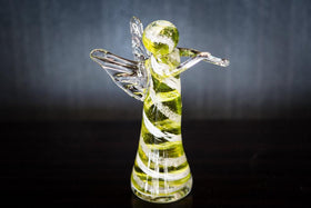 Memorial Glass Angels with Infused Cremation Ash