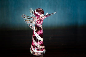 Memorial Glass Angels with Infused Cremation Ash