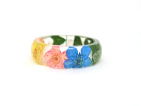Wildflower Ring with Cremation Ash