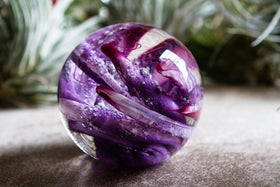 Ocean Paperweight with Cremation Ash