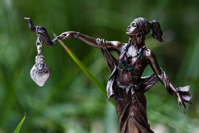 Oya Bronze Statuette with Silver Heart Keepsake