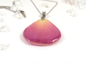 Funeral Flower Rose Petal Pendant - Free Shipping