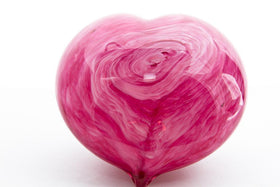 Pink Memorial Glass Heart Paperweight with Ash - Wonderful Rememberance Art and Memorial Gift