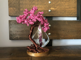 Wire Wrapped Flame Tree with Cremains