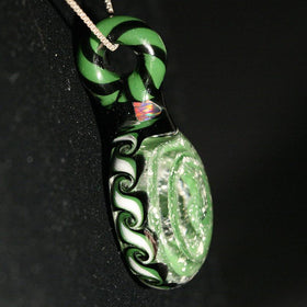 Pinwheel Glass Keepsake Pendant with Cremains - Multiple Colors Available