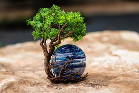 Ponderosa Tree Of Life with Sparkle Orb Infused with Cremains