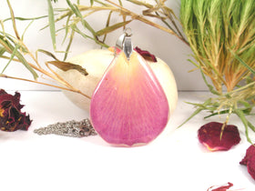 Funeral Flower Rose Petal Pendant - Free Shipping