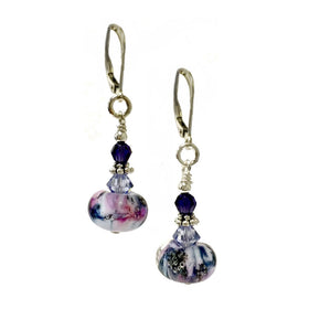 Glass Bead Earrings with Cremains