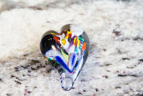 Rainbow Heart with Infused Cremains from Pets and People