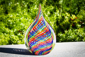 Rainbow Teardrop Garden Sculpture