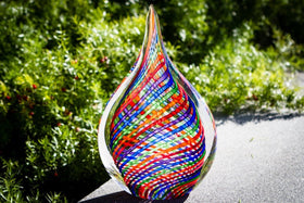 Rainbow Teardrop Garden Sculpture
