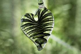 Ripple Heart Pendants with Infused Cremains