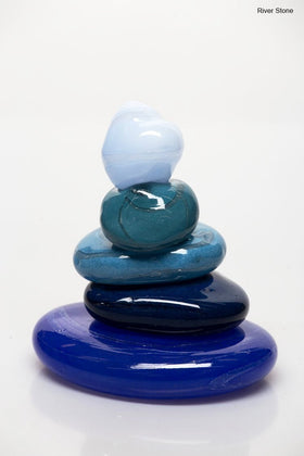 5 Stone Glass Cairn with Cremation Ashes