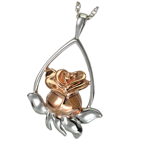 Rose Teardrop Keepsake Pendant for Cremains