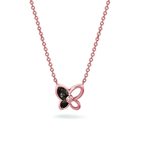 Butterfly Rose Pendant with Cremation Ash