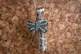 Silver Daisy and Dragonfly Sympathy Necklace