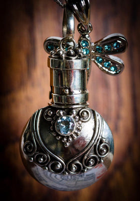 Silver Dragonfly Cremation Necklace