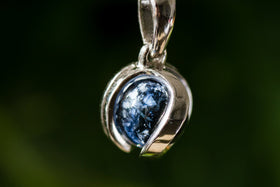 midnight silver memorial necklace