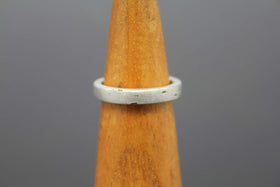 Silver Ring with Infused Cremation Ash for Pet Rememberance