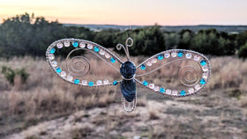 Butterfly Memorial Ornament - Silverwrapped with Swarovski Beading