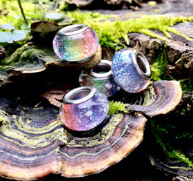 Single Rainbow Bead with Infused Cremation Ash