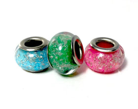 Solid Color Pandora Beads with Cremains