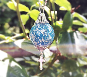 Sphere Pendant Drop/Bracelet Charm with Optional Cross