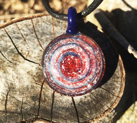 Spiral Glass Keepsake Pendants - Multiple Colors Available